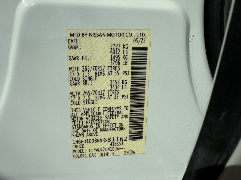 2022 Nissan Frontier PRO-X