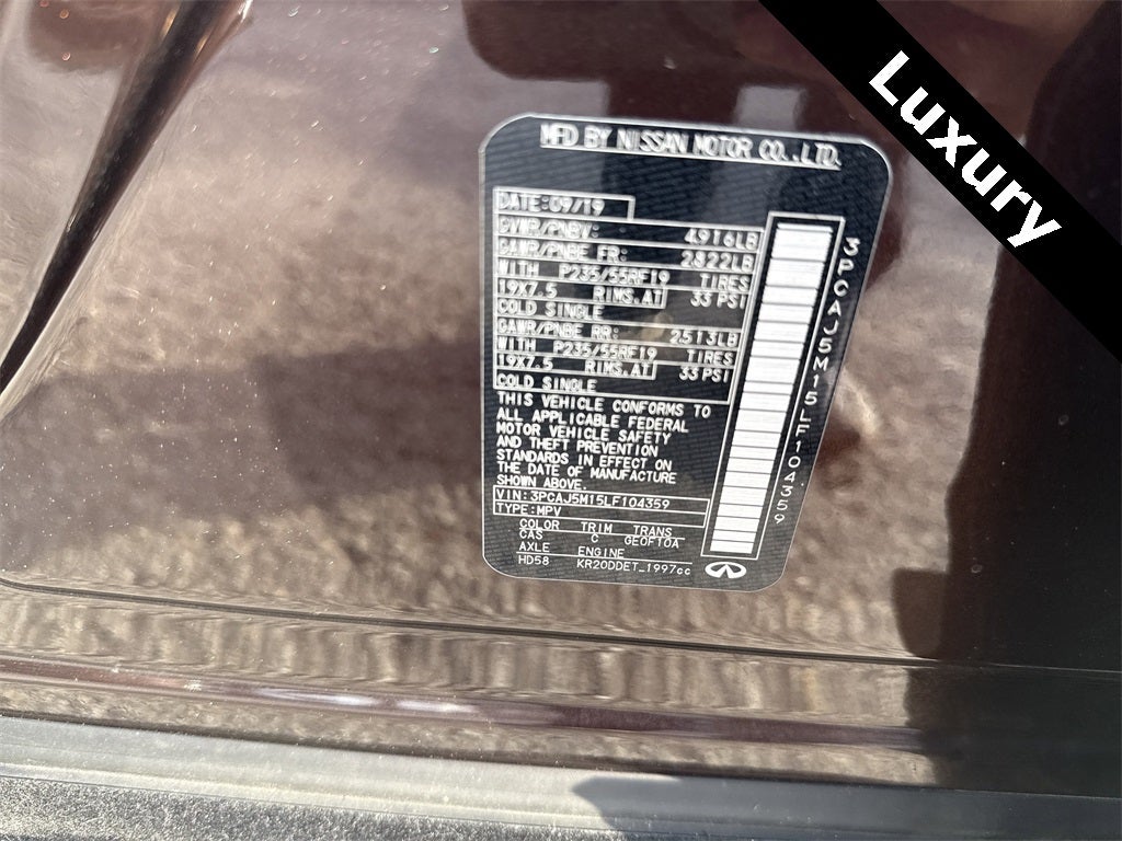 2020 INFINITI QX50 LUXE