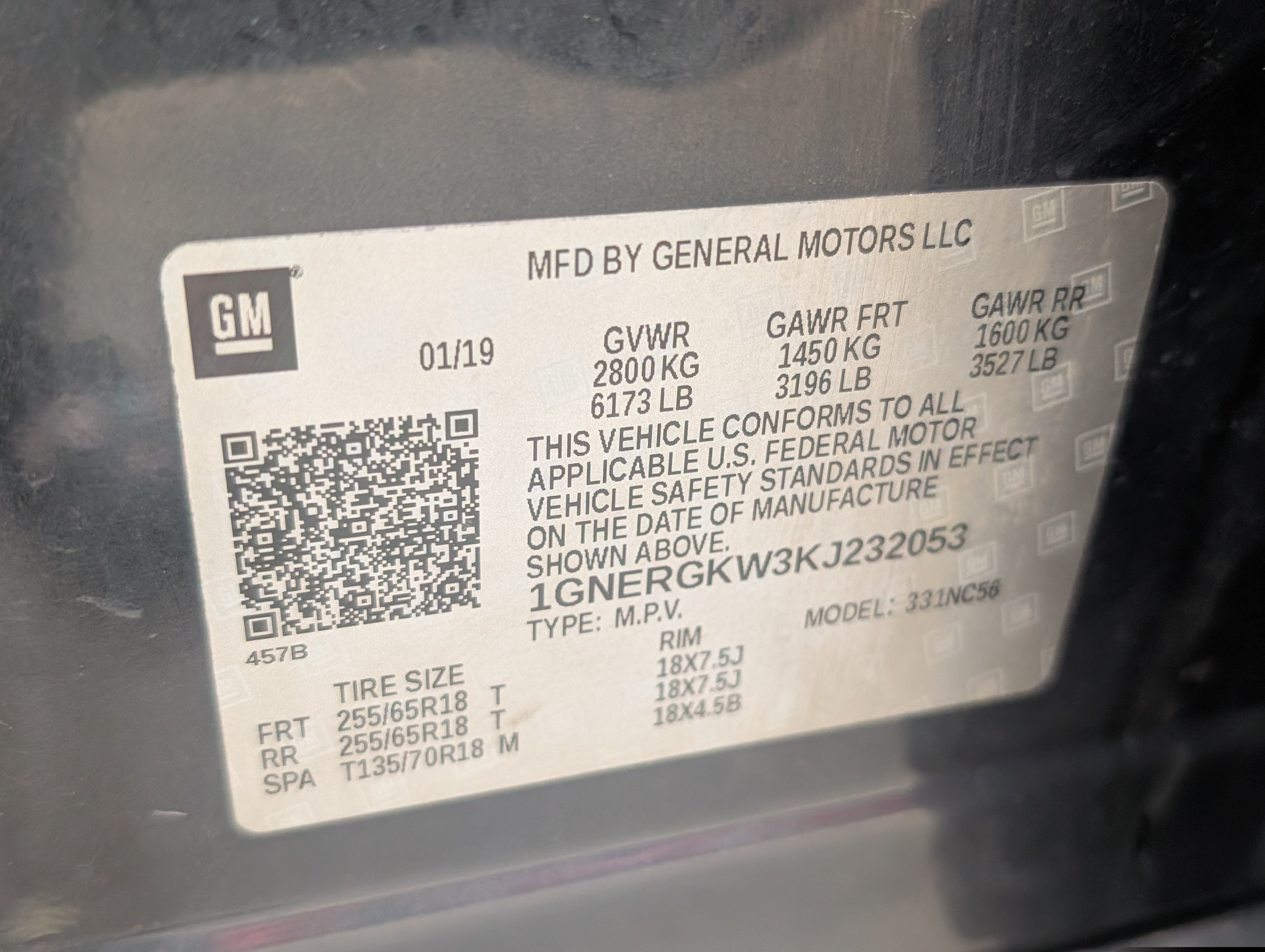 2019 Chevrolet Traverse LT Cloth