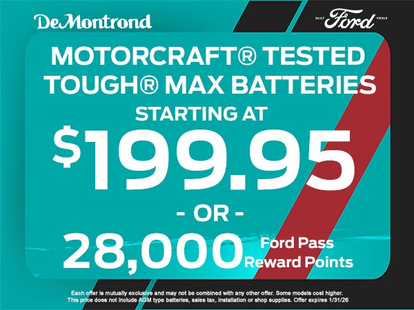 Motorcraft Tested Tough Max Batteries