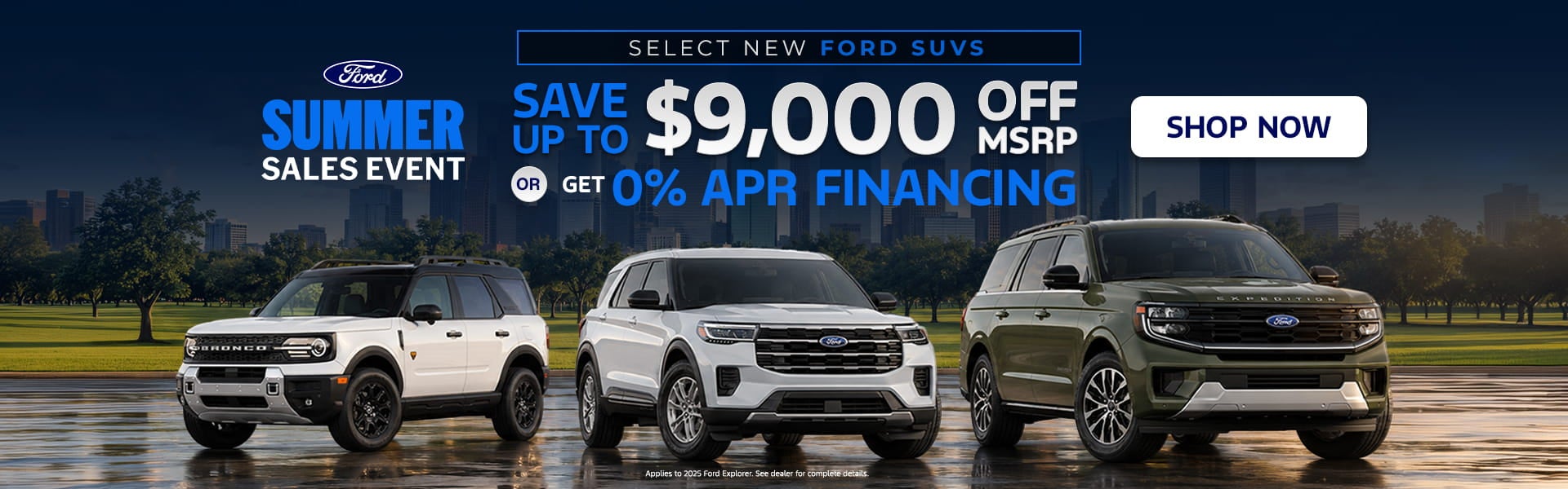 Select New Ford SUVs
