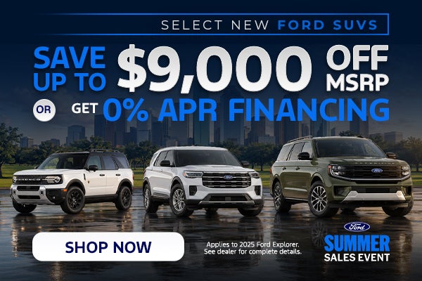 Select New Ford SUVs