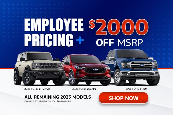 Get Employee Pricing + $2000 Off MSRP